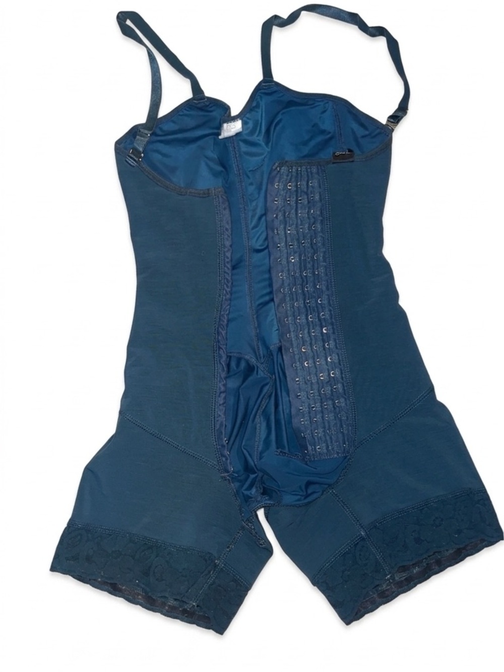 Women's Shapewear Bodysuit Faja in Deep Teal - Supportive Full-Body Sculpting